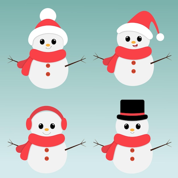 Bonitos muñecos de nieve