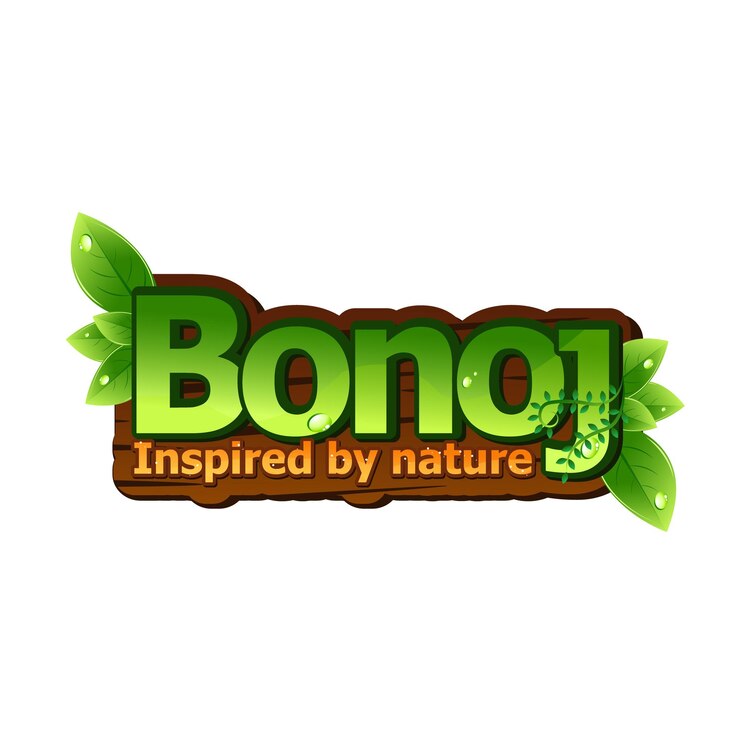 Uno para bonoj inspirado en la naturaleza Logotipo de tipografía