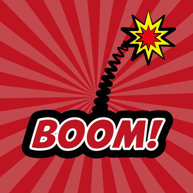 Boom pop art comic design