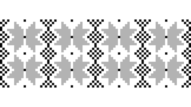 Bordado bueno como el antiguo punto de cruz hecho a mano étnico Ucrania patrón toalla ucraniana ornamento rushnyk llamado vector