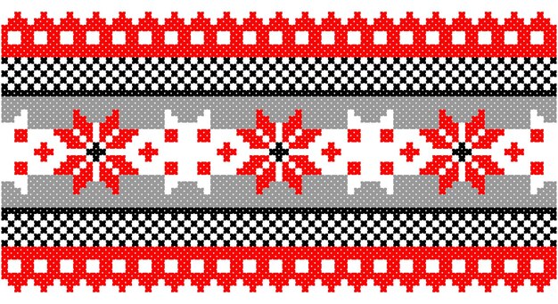 Bordado bueno como el antiguo punto de cruz hecho a mano étnico Ucrania patrón toalla ucraniana ornamento rushnyk llamado vector