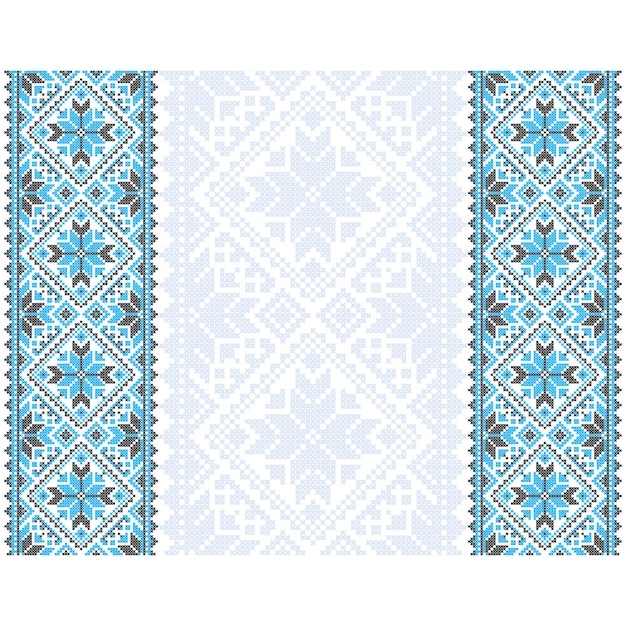 Bordado. Decoración de ornamento nacional de Ucrania. Ilustración vectorial