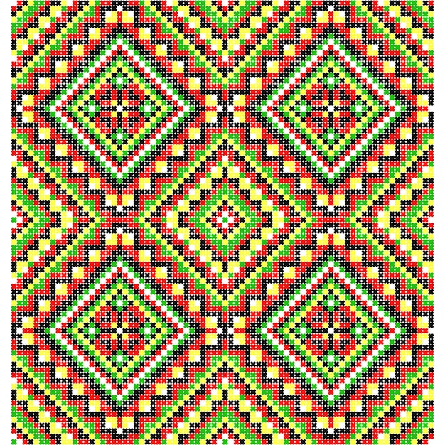 Bordado. Decoración de ornamento nacional de Ucrania. Ilustración vectorial