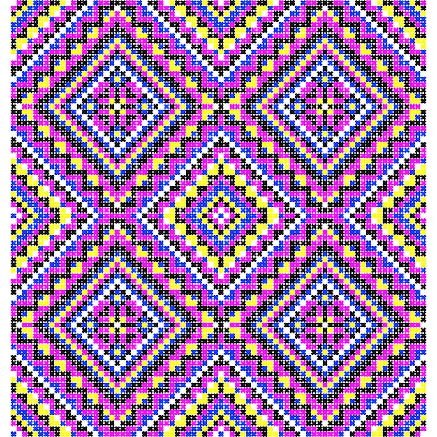 Bordado. Decoración de ornamento nacional de Ucrania. Ilustración vectorial