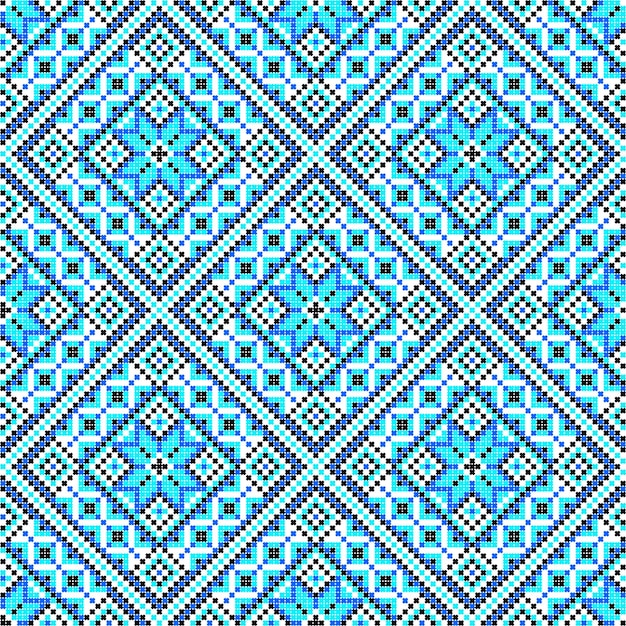 Bordado. Decoración de ornamento nacional de Ucrania. Ilustración vectorial