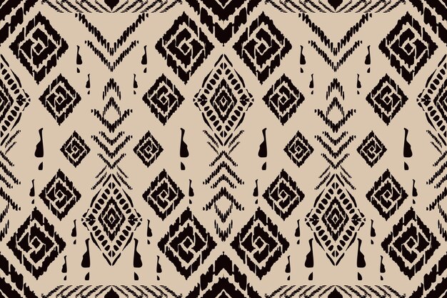 Bordado Ikat paisley en la tela en Indonesia y otros países asiáticos de orientación étnica geométrica