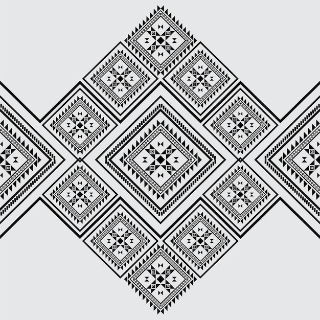 Bordado de textura étnica geométrica con fondo azul oscuro, papel tapiz, falda, alfombra, papel tapiz.