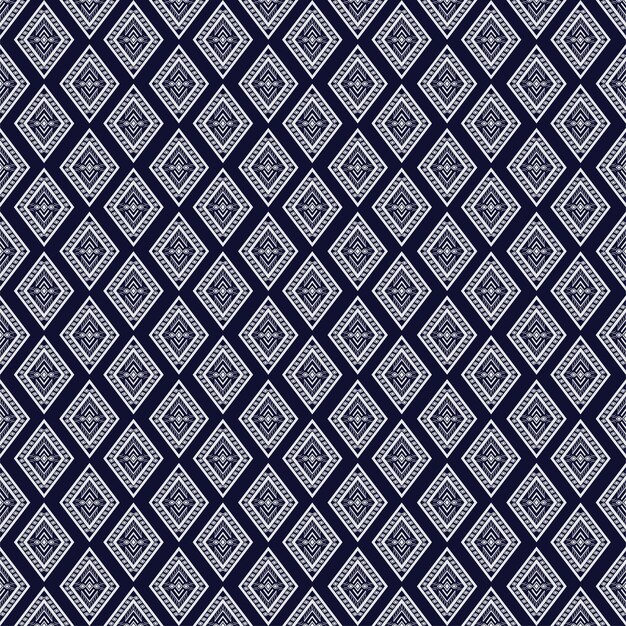 Bordado de textura étnica geométrica con fondo azul oscuro, papel tapiz, falda, alfombra, papel tapiz.