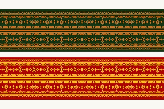 Borde de banner de henna con borde colorido