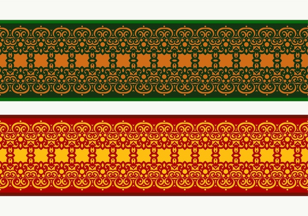Borde de banner de henna con borde colorido