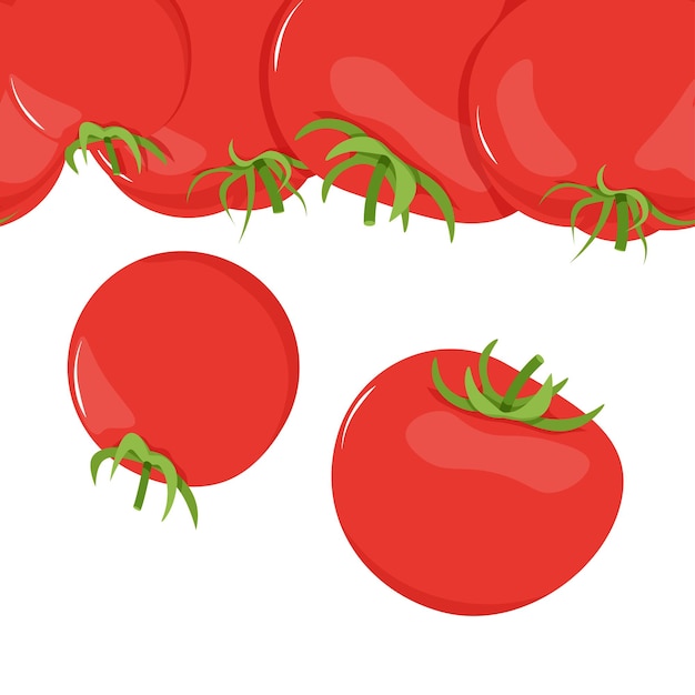 Borde sin costuras de tomates rojos