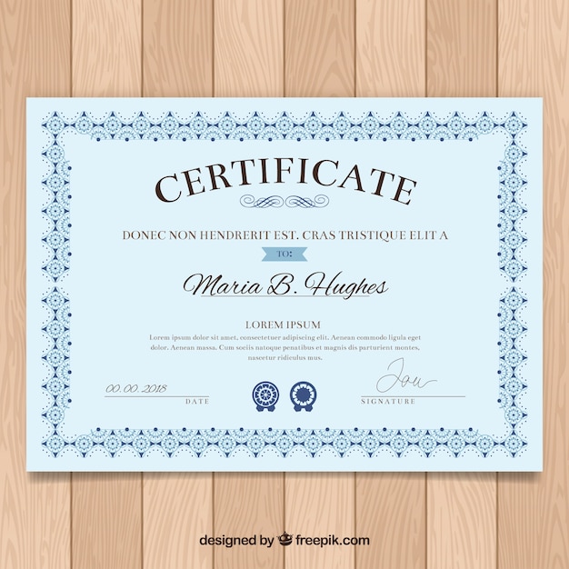 Vector borde decorativo de certificado con estilo vintage