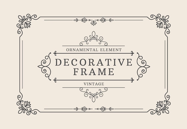 Borde decorativo Marco elegante con esquinas ornamentales florecientes y formas finas y elegantes diseño de diploma de lujo clásico vintage Certificado vectorial con gráfico real