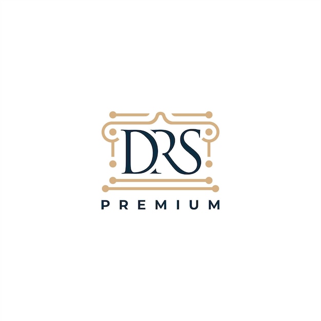 borde de diseño de logotipo real de decoración drs