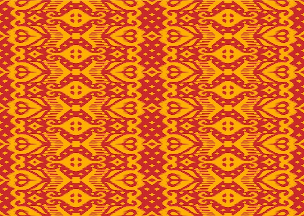 Borde de encaje. Patrón sin fisuras de Ikat. Vector tie dye shibori imprimir con rayas y chevron. Fondo japonés con textura de tinta. Tejido étnico. Moda bohemia. Creativo africano. Alfombra de damasco.