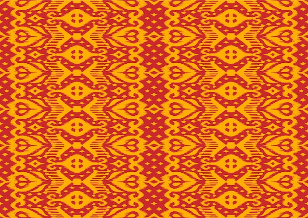 Borde de encaje. patrón sin fisuras de ikat. vector tie dye shibori imprimir con rayas y chevron. fondo japonés con textura de tinta. tejido étnico. moda bohemia. creativo africano. alfombra de damasco.