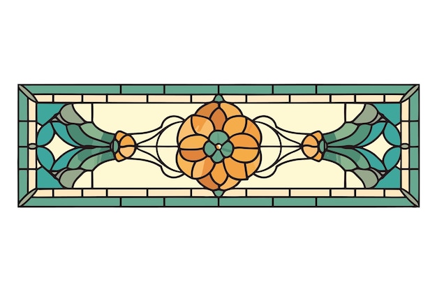 un borde en el estilo de fondo de vidrieras de tiffany