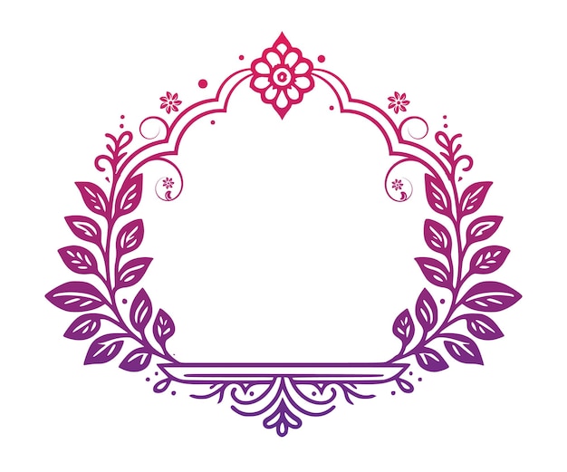 borde floral para la tarjeta de invitación de boda