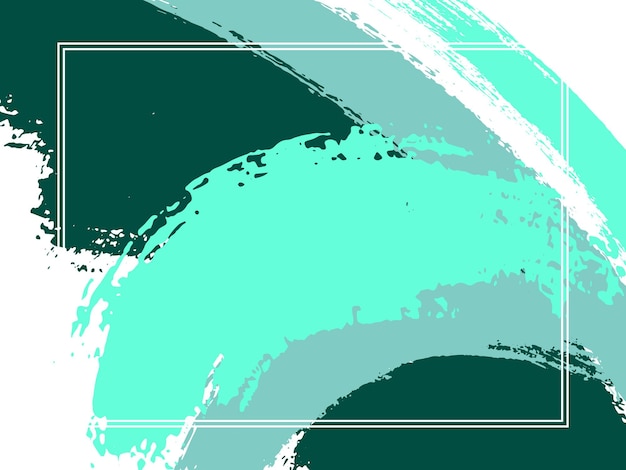 Borde horizontal con fondo de trazos de pincel Plantilla de diseño Grunge para tarjeta Marco rectangular de borde vectorial con textura de acuarela de pinceladas de tinta pintada de colores