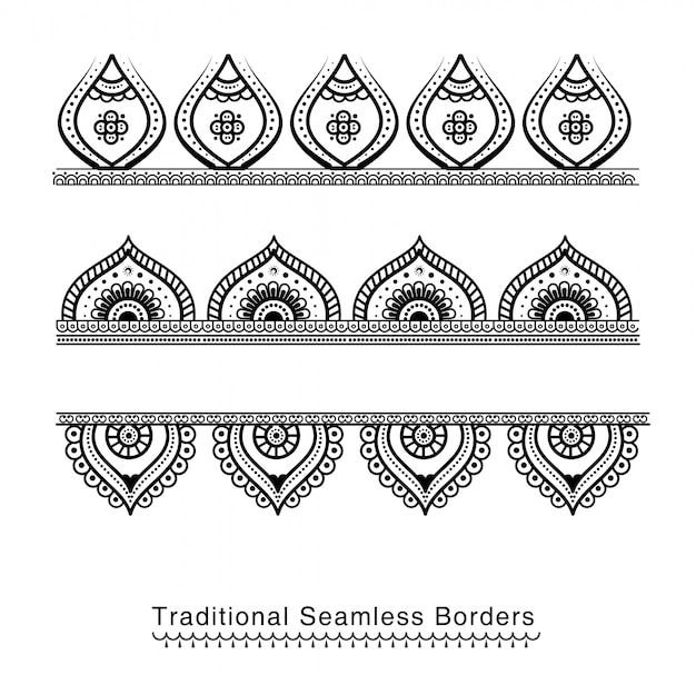 Borde de mandala sin costuras