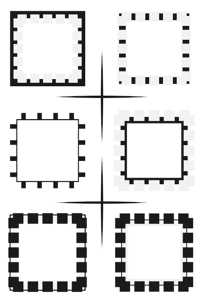 borde del marco de boceto borrador rectángulo simple forma del marco del lápiz borde para la plantilla de cita de texto
