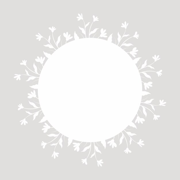 El borde del marco de la corona floral circular de Kawaii es lindo