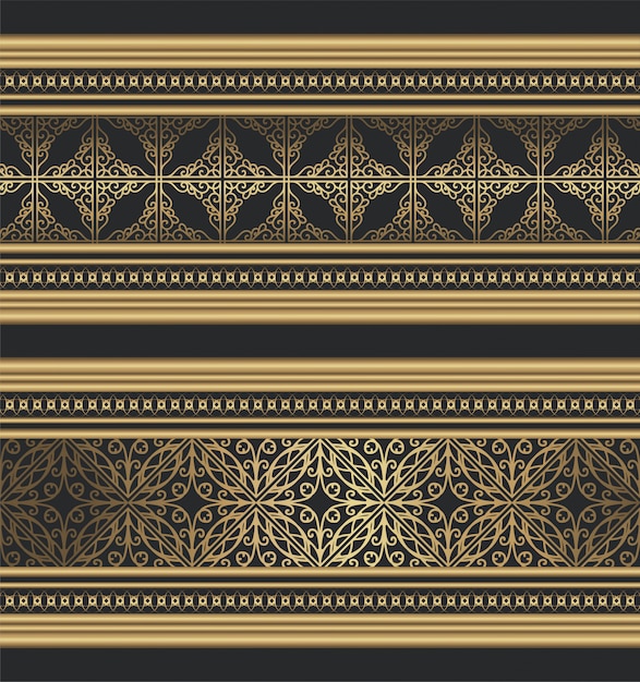 Borde ornamental dorado