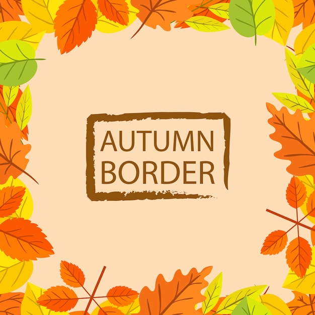 Borde redondo de la hoja de otoño
