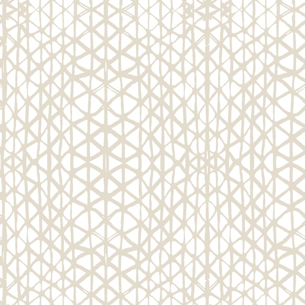 Borde de teñido anudado Batik beige y blanco. Plantilla de fondo de Japón. Patrón sin costuras Shibori. Textura abstracta de teñido anudado. Cuadrícula mínima orgánica. Diseño Shoji de acuarela. Azulejo de kimono.