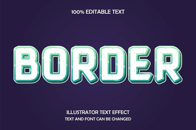 Borde, texto editable efecto estilo moderno