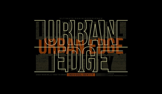 borde urbano moderno y elegante citas motivacionales tipografía ilustración diseño de eslogan vectorial