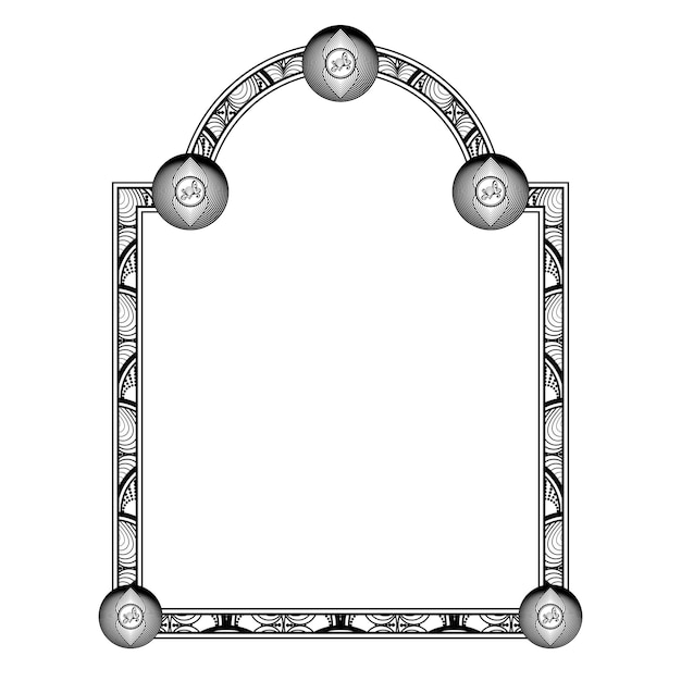El borde vectorial abstracto con líneas que forman una ventana puede ser para una portada de libro o para otra cosa
