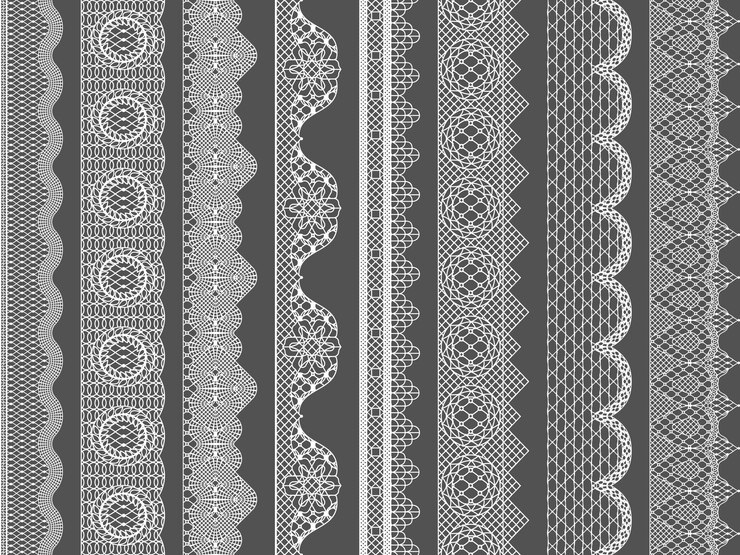 Vector bordes de cinta de encaje transparente de vector
