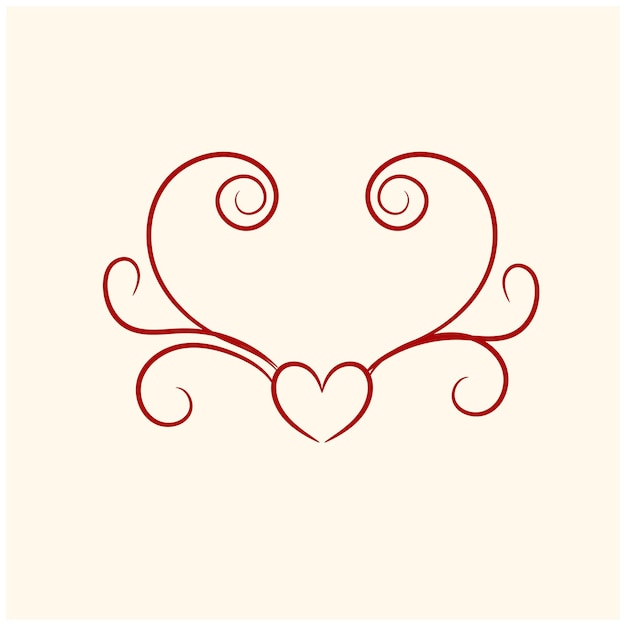 Bordes ornamentales de san valentín dibujados a mano
