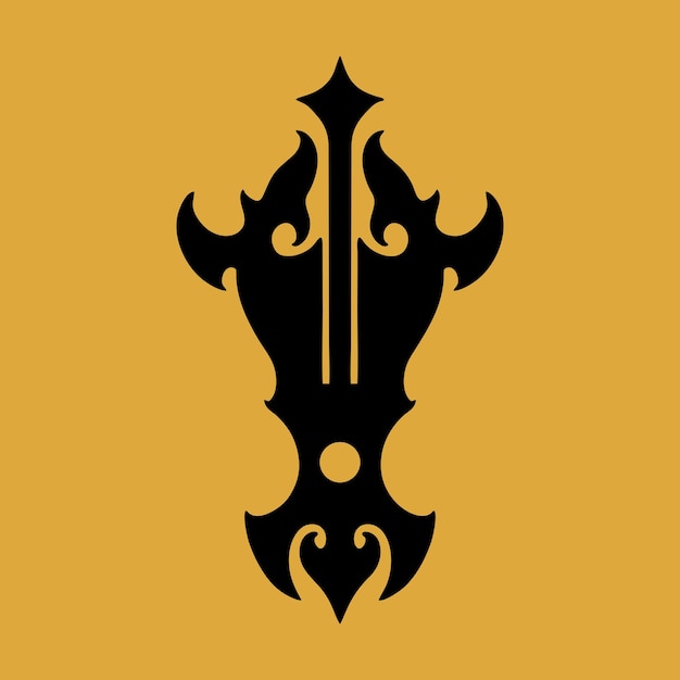 Borneo kalimantan dayak Diseño de vector de ornamento tribal