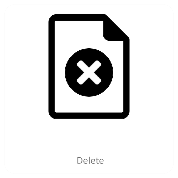 borrar y eliminar el concepto de icono