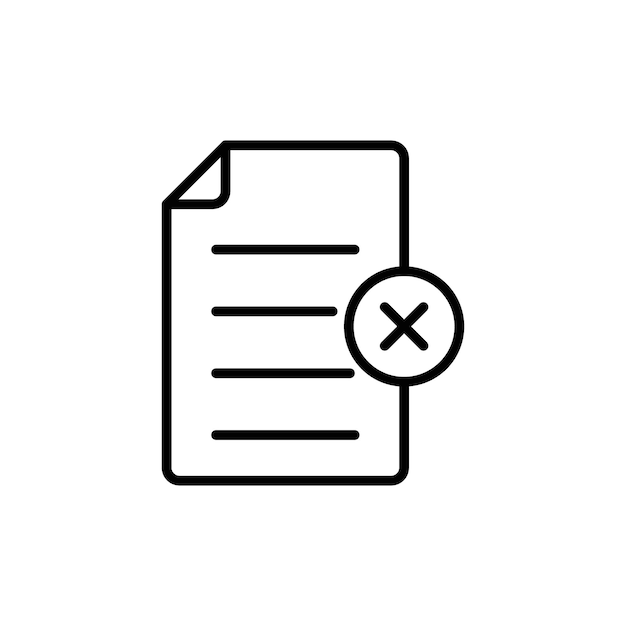 Borrar el icono del documento para la destrucción segura de archivos y el borrado de datos