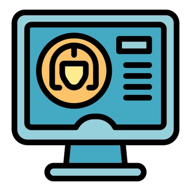 Borrar el icono del perfil del vector de contorno de la cuenta social Detele color plano de la web
