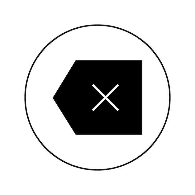 Borrar el icono sólido con el círculo