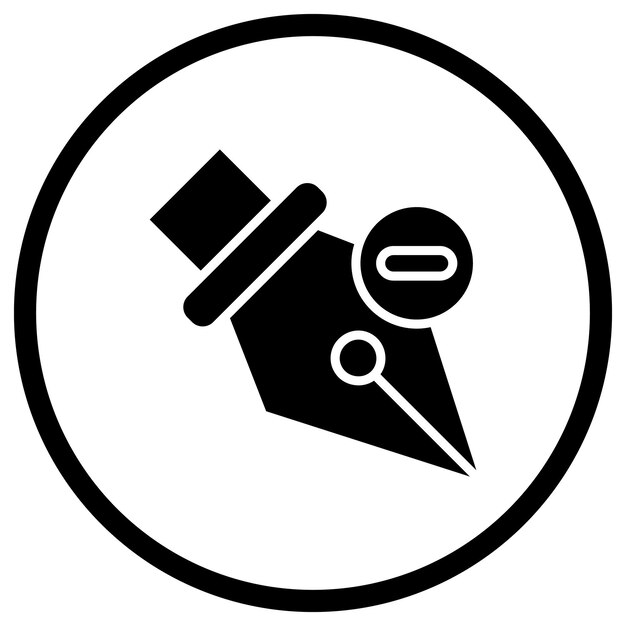 Borrar la ilustración del diseño del icono del vector de anclaje