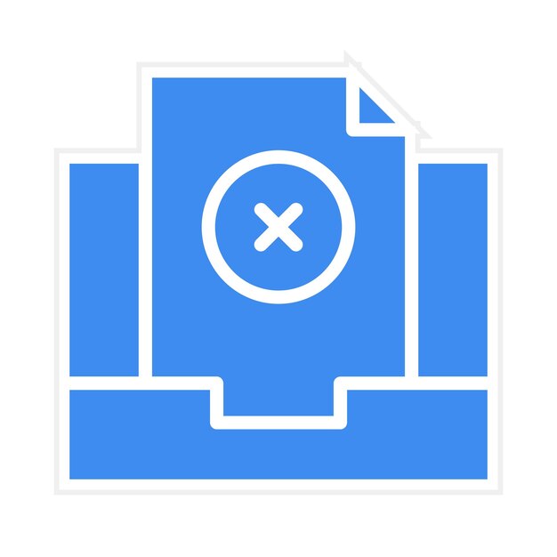 Borrar la imagen vectorial del icono de archivo Se puede usar para documentos y archivos