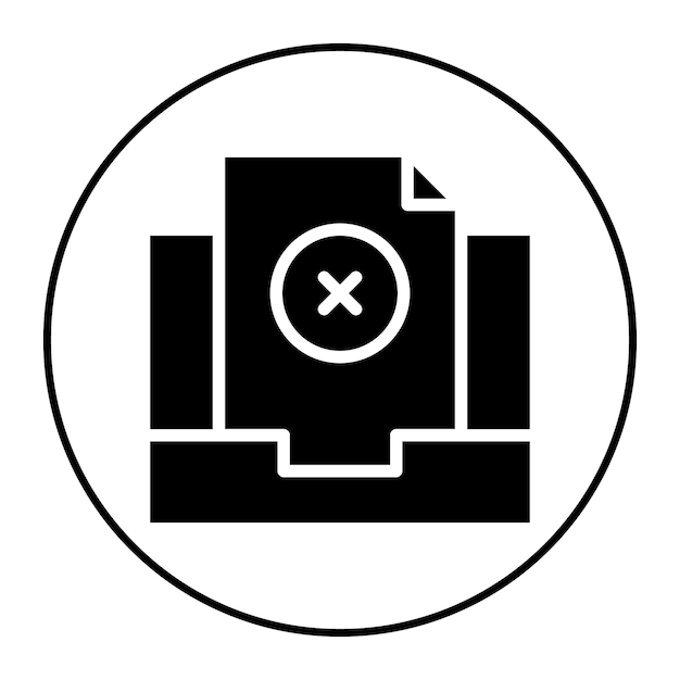 Borrar la imagen vectorial del icono de archivo Se puede usar para documentos y archivos