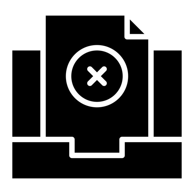 Borrar la imagen vectorial del icono de archivo Se puede usar para documentos y archivos