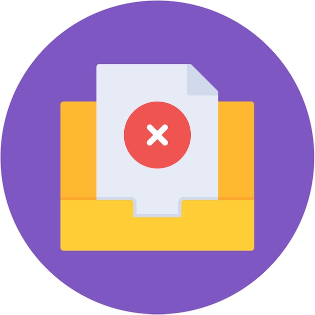 Borrar la imagen vectorial del icono de archivo Se puede usar para documentos y archivos