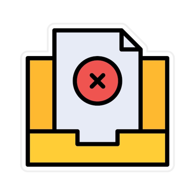 Borrar la imagen vectorial del icono de archivo Se puede usar para documentos y archivos