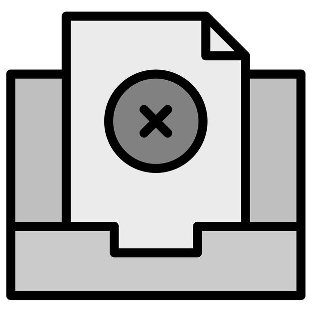 Borrar la imagen vectorial del icono de archivo Se puede usar para documentos y archivos