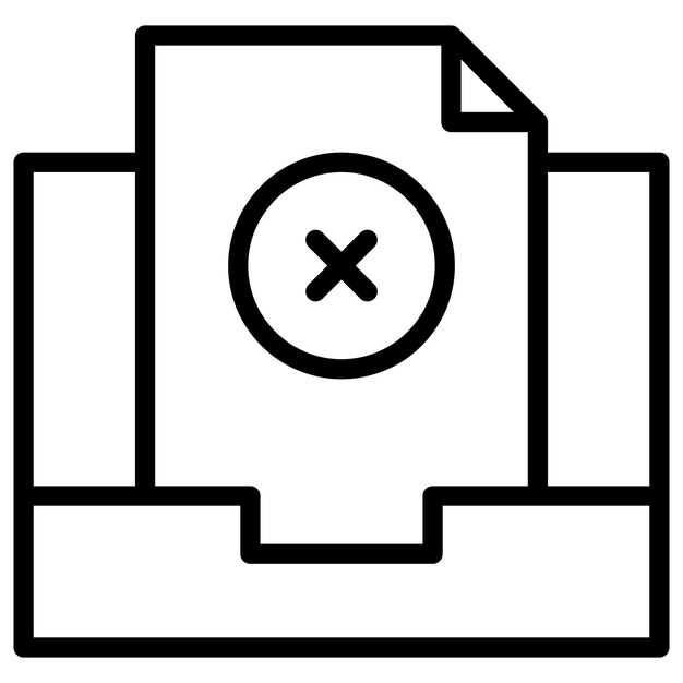 Borrar la imagen vectorial del icono de archivo Se puede usar para documentos y archivos