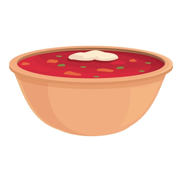 Vector borsch icono dibujos animados vector comida sana sopa orgánica