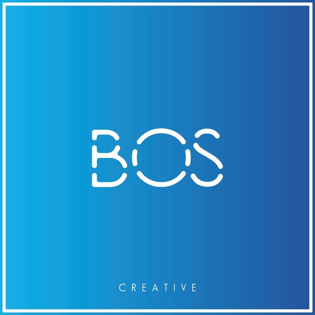 BOS Creative Vector Último Diseño del logotipo Último mínimo Logotipo Premium Ilustración vectorial Monograma