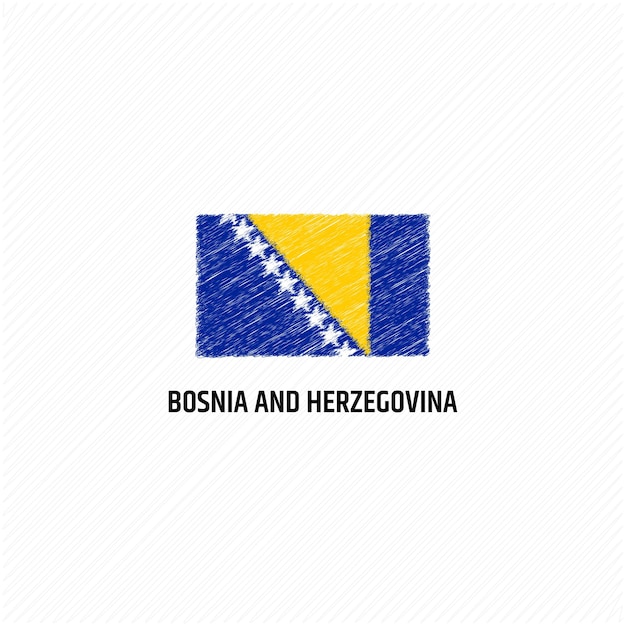 Bosnia y herzegovina grunge bandera vector ilustración